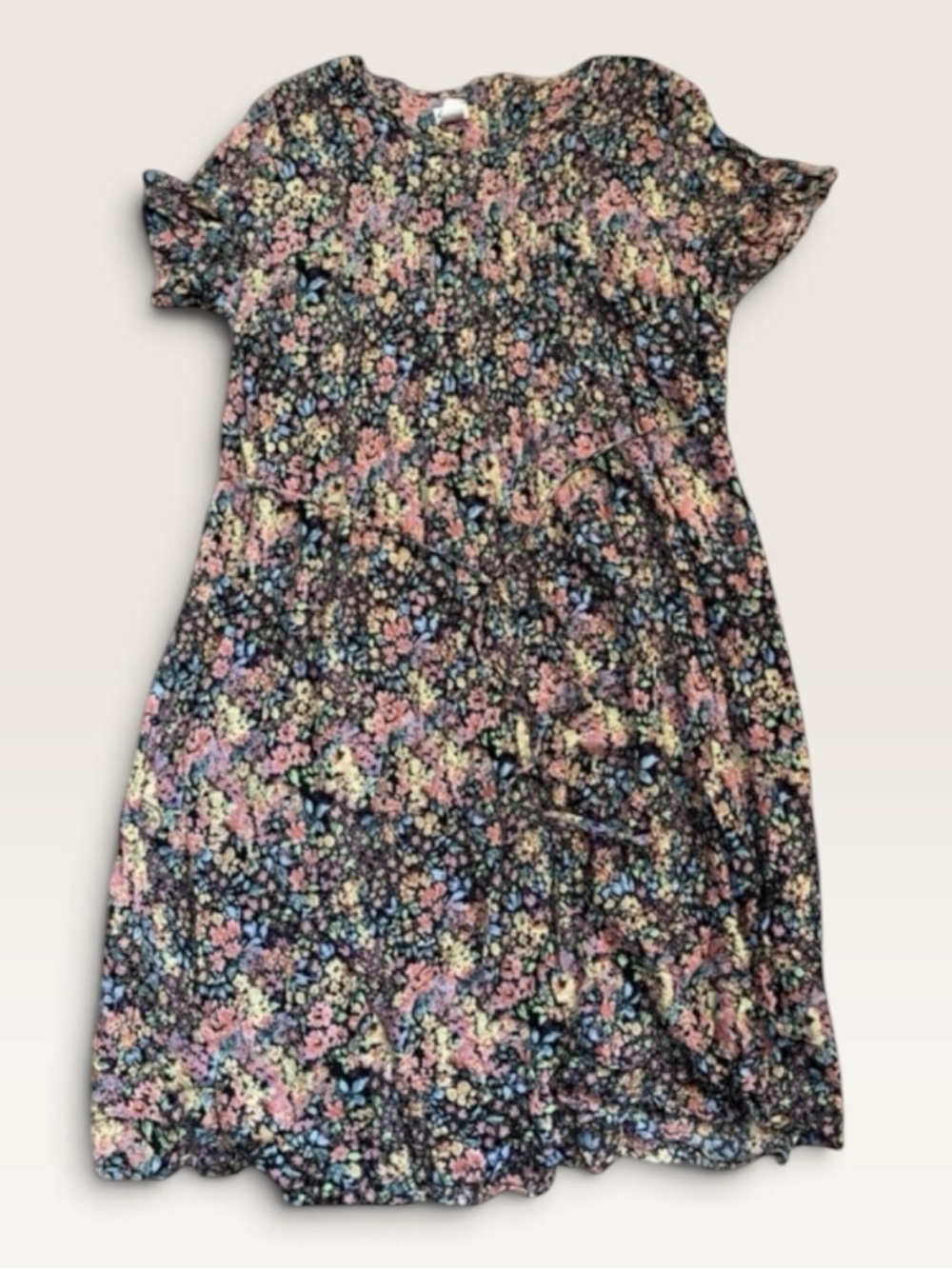VINTAGE 90s JBS Ltd Woman 22W Rayon Floral Maxi Dress Plus Size Boho